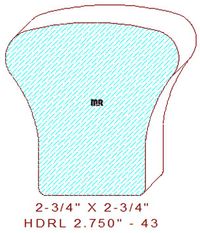 Handrail 2-3/4" - 43 Handrail 2-3/4" - 43