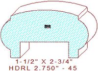 Handrail 2-3/4" - 45 Handrail 2-3/4" - 45