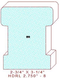 Handrail 2-3/4" - 8 Handrail 2-3/4" - 8