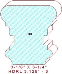 Handrail 3-1/8" - 3 Handrail 3-1/8" - 3