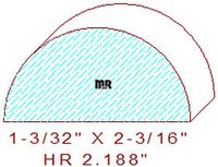 2-3/16" Half Round 2-3/16" Half Round