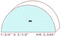 3-1/2" Half Round 3-1/2" Half Round
