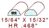 15/32" Half Round 15/32" Half Round