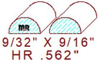 9/16" Half Round 9/16" Half Round