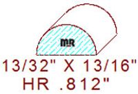 13/16" Half Round 13/16" Half Round