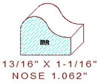 Nosing 1-1/16" Nosing 1-1/16"