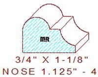 Nosing 1-1/8" - 4 Nosing 1-1/8" - 4