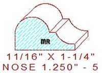 Nosing 1-1/4" - 5 Nosing 1-1/4" - 5