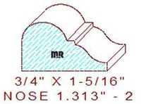 Nosing 1-5/16" - 2 Nosing 1-5/16" - 2