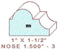 Nosing 1-1/2" - 3 Nosing 1-1/2" - 3