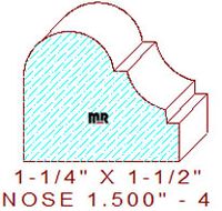 Nosing 1-1/2" - 4 Nosing 1-1/2" - 4