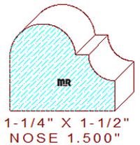 Nosing 1-1/2" Nosing 1-1/2"