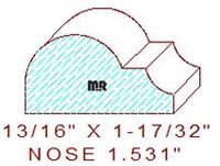 Nosing 1-17/32" Nosing 1-17/32"