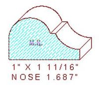 Nosing 1-11/16" Nosing 1-11/16"