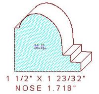 Nosing 1-23/32" Nosing 1-23/32"
