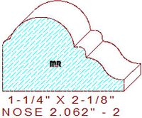 Nosing 2-1/16" - 2 Nosing 2-1/16" - 2