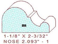 Nosing 2-3/32" - 1 Nosing 2-3/32" - 1