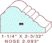Nosing 2-3/32" Nosing 2-3/32"
