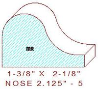 Nosing 2-1/8" - 5 Nosing 2-1/8" - 5