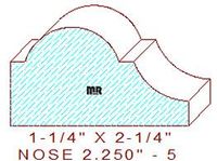 Nosing 2-1/4" - 5 Nosing 2-1/4" - 5