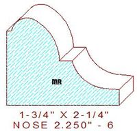Nosing 2-1/4" - 6 Nosing 2-1/4" - 6