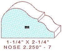 Nosing 2-1/4" - 7 Nosing 2-1/4" - 7