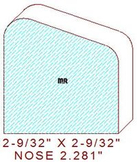 Nosing 2-9/32" Nosing 2-9/32"