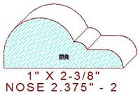 Nosing 2-3/8" - 2 Nosing 2-3/8" - 2