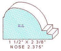 Nosing 2-3/8" Nosing 2-3/8"