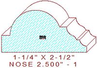 Nosing 2-1/2" - 1 Nosing 2-1/2" - 1
