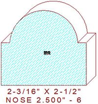 Nosing 2-1/2" - 6 Nosing 2-1/2" - 6