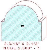 Nosing 2-1/2" - 7 Nosing 2-1/2" - 7