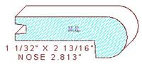 Nosing 2-13/16" Nosing 2-13/16"