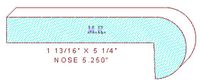 Nosing 5-1/4" Nosing 5-1/4"