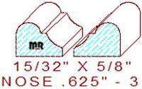 Nosing 5/8" - 3 Nosing 5/8" - 3
