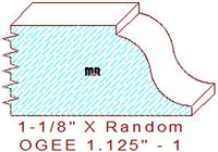 Ogee 1-1/8" - 1 Ogee 1-1/8" - 1
