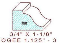 Ogee 1-1/8" - 3 Ogee 1-1/8" - 3