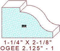 Ogee 2-1/8" - 1 Ogee 2-1/8" - 1