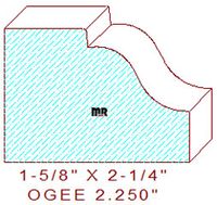 Ogee 2-1/4" Ogee 2-1/4"