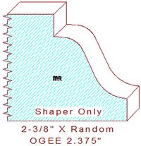 Ogee 2-3/8" Ogee 2-3/8"