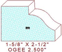 Ogee 2-1/2" Ogee 2-1/2"