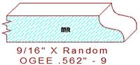 Ogee 9/16" - 9 Ogee 9/16" - 9