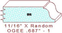Ogee 11/16" - 1 Ogee 11/16" - 1