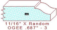 Ogee 11/16" - 3