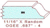 Ogee 11/16" - 4 Ogee 11/16" - 4