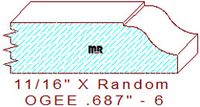 Ogee 11/16" - 6 Ogee 11/16" - 6