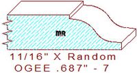 Ogee 11/16" - 7 Ogee 11/16" - 7