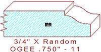 Ogee 3/4" - 11