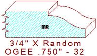 Ogee 3/4" - 32 Ogee 3/4" - 32