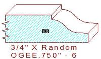 Ogee 3/4" - 6 Ogee 3/4" - 6